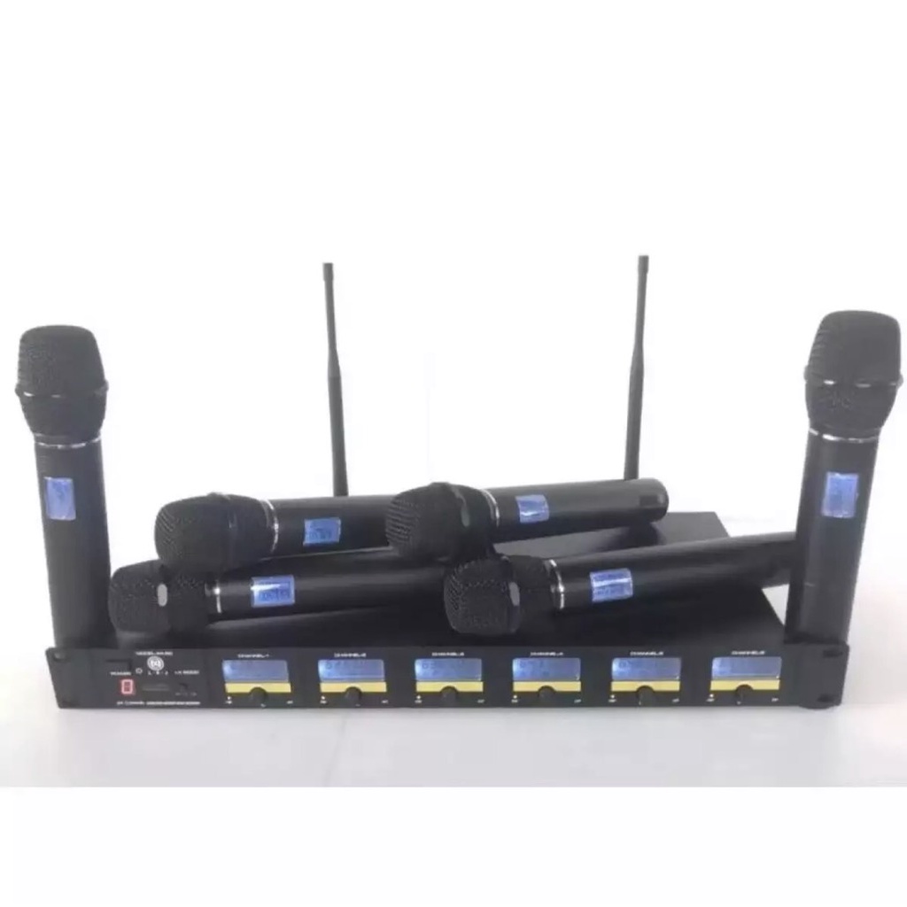 lxj-ไมค์ลอยไร้สาย-6ตัว-ไมโครโฟน-ประชุม-ร้องเพลง-พูด-wireless-microphone-รุ่น-lx-6000-ส่งไว-ส่งฟรี-เก็บเงินปลายทางได้