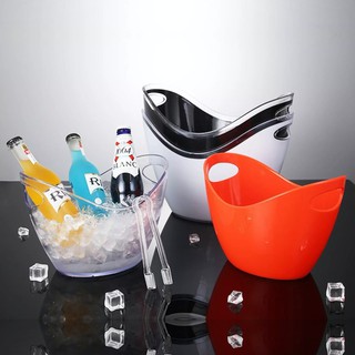 ถังน้ำแข็ง ถังแชมเปญ ถังไวน์ พลาสติก 8L ถังแช่อเนกประสงค์ ถังแช่เบียร์ Ice bucket กระติกน้ำแข็ง