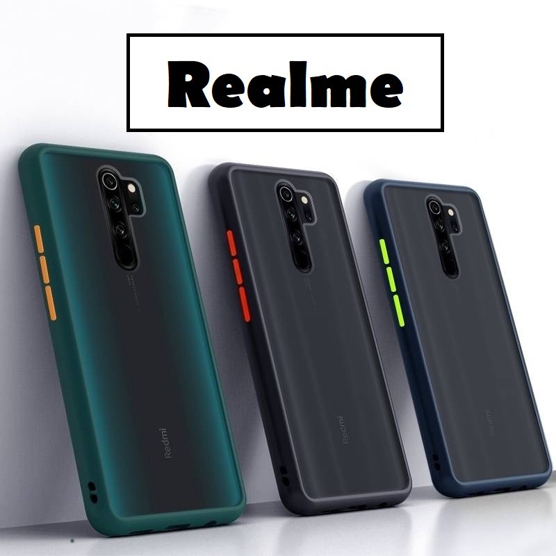 เคสขอบสี-เคส-realme-c3-realme-5-6i-c17-7i-c20-c21-c21y-c12-c15-เคสกันกระเเทก-เคสกันเลนส์กล้อง-เคสราคาถูก