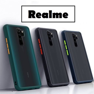 เคสขอบสี เคส Realme C3 realme 5 6i C17 / 7i / C20 / C21 / C21Y / C12 / C15 เคสกันกระเเทก เคสกันเลนส์กล้อง เคสราคาถูก