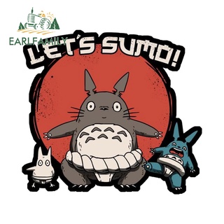 Earlfamily สติกเกอร์ กันน้ํา ลายการ์ตูน Totoro ATV ขนาด 13 ซม. x 11.9 ซม. สําหรับติดตกแต่งรถยนต์ รถจักรยานยนต์