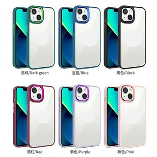 เคสขอบสีหลังใสงานอย่างดี สำหรับ i6 i6s i7 i8 se 2020 i6Plus i7Plus i8Plus ix xs XR i11 i11promax