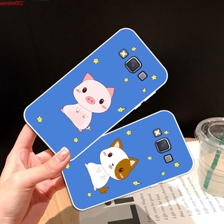 เคสโทรศัพท์มือถือลายการ์ตูนหมูสําหรับ Samsung A 3 A 5 A 6 A 7 A 8 A 9 Star Pro Plus E5 E7 2016 2017 2018