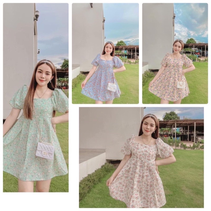 bella-dress-เดรสแขนเจ้าหญิง-พองบอลลูน-น่ารักมากกก-code-d45