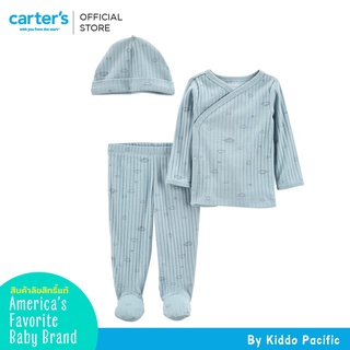 Carters Sleepsuit+Hat 3Pc Footed L8 คาร์เตอร์เสื้อผ้าเซท ชุดหมีแยกชิ้นเสื้อพร้อมกางเกงและหมวก