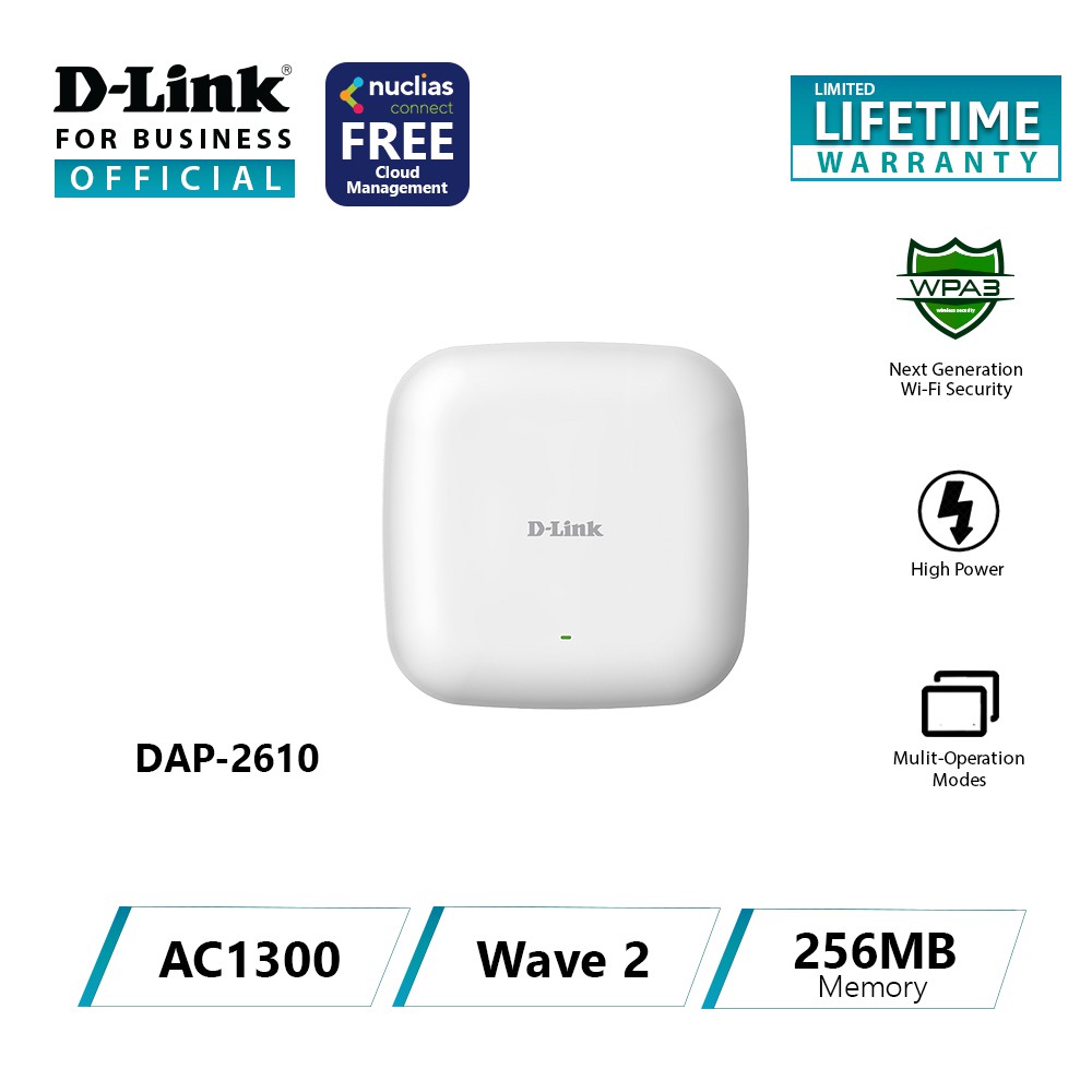 D-Link DAP-2610 Point Wave Dual-Band Access Connect Shopee 2 Nuclias AC1300 PoE Thailand 