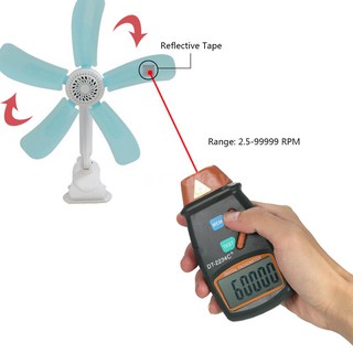 เครื่องวัดรอบเครื่องยนต์ดิจิตอลเลเซอร์ 2 . 5-99 , 999 rpm lcd display mo