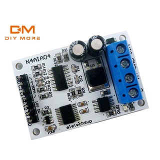 DIYMORE 4-20Ma 0-10V 4Ch โมดูลอะนาล็อกแรงดันไฟฟ้า Rs485 Modbus Rtu Adc การรับแรงดันอนาล็อก RS485 Modbus RTU ADC N4AIA04