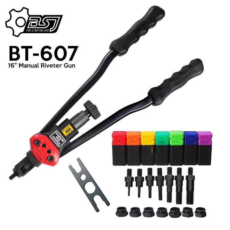 bt-607-16-amp-quot-ชุดเครื่องมือปืนรีเวทนัทแมนนวล-m3-m4-m5-m6-m8-m10-m12