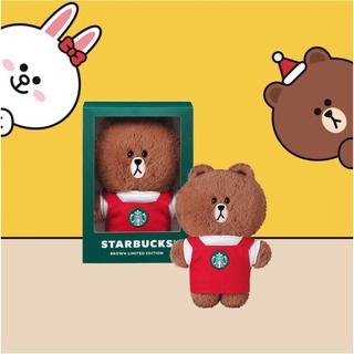 ตุ๊กตาหมีบราวน์ Starbucks Brown Limited Edition 
LINE FRIENDS Brown Bear with Red Apron