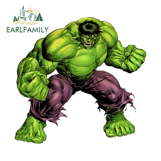 Earlfamily สติกเกอร์กันน้ํา พิมพ์ลาย Marvel Hulk 13 ซม. x 12.5 ซม. สําหรับติดตกแต่งรถยนต์ แล็ปท็อป