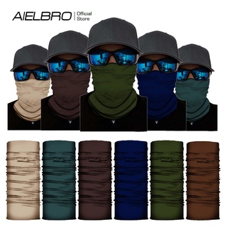 2021 ใหม่ Aielbro ผ้าพันคอผ้าคลุมศีรษะโพลีเอสเตอร์กันลมสีพื้นสําหรับขี่จักรยาน