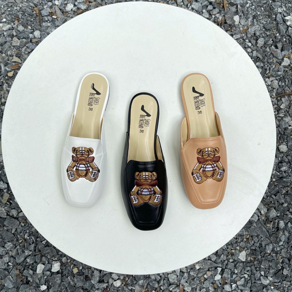 ภาพสินค้า(นุ้งหมีน่ารัก) รองเท้าเปิดส้นหนังนิ่ม พร้อมส่งแล้ววันนี้ ส่งของทุกวัน จากร้าน shoesbefriend บน Shopee ภาพที่ 3