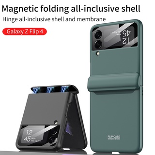 เคสโทรศัพท์มือถือแบบแข็ง ฝาพับแม่เหล็ก หรูหรา สําหรับ Galaxy Z Flip 3 4 5G Z Flip3 Flip4