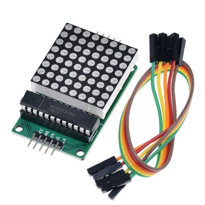 LED 8x8 dot matrix Driver MAX7219 แสงผลตัวเลขและตัวอักษร For Arduino ...