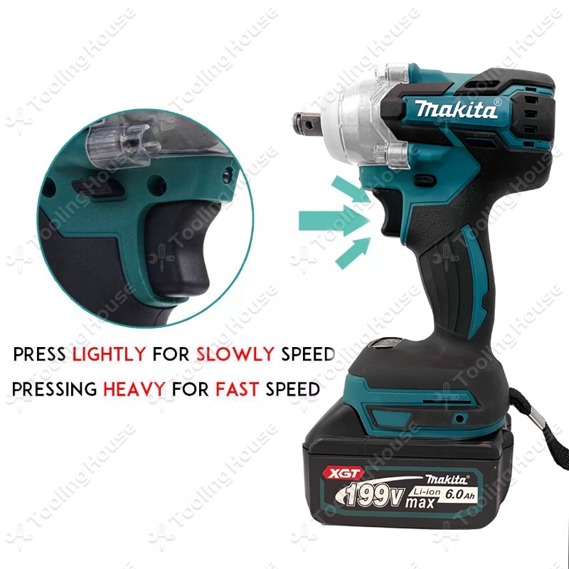 ภาพสินค้าบล็อกไร้สาย 199VF Brushless Cordless Electric Wrench ประแจไฟฟ้าไร้สาย MAKITA ประแจไฟฟ้า 520N / M ประแจไฟฟ้าไร้สาย จากร้าน kkt5f78071 บน Shopee ภาพที่ 1