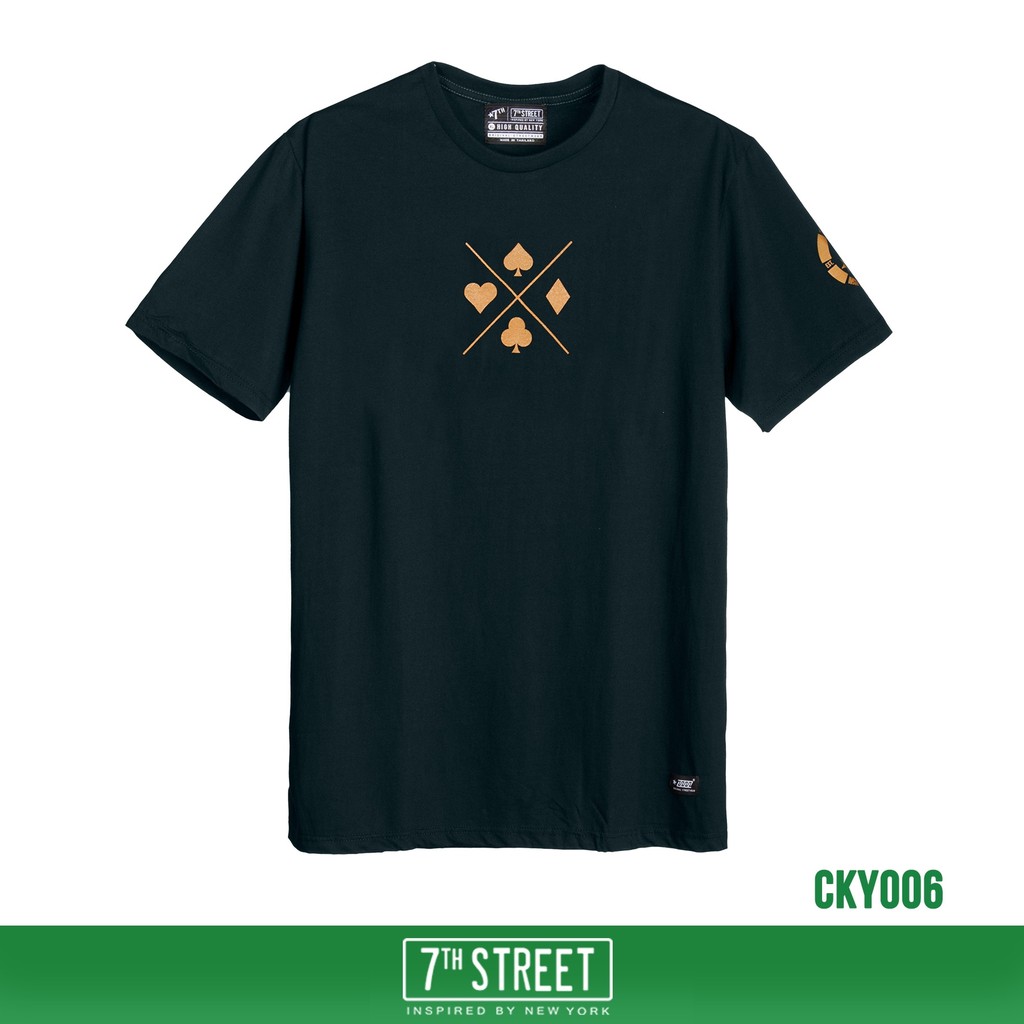 7th-street-เสื้อยืด-รุ่น-cky006-lucky-กรมเข้ม-ของแท้-100