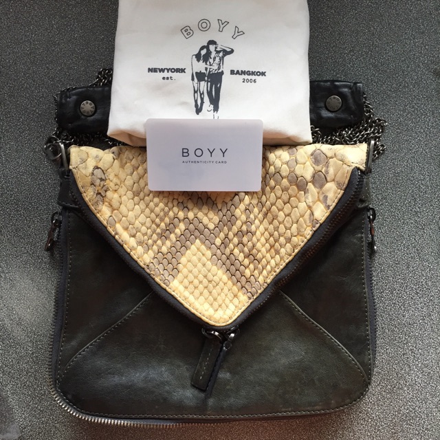 boyy bag mini slash python printed Shopee Thailand