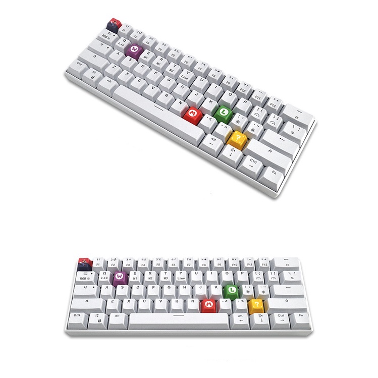 pbt-keycap-mario-pacman-5-ปุ่ม-แต่งคีบอร์ด-ปุ่มคีย์บอร์ด-for-mechanical-keyboard-keycap