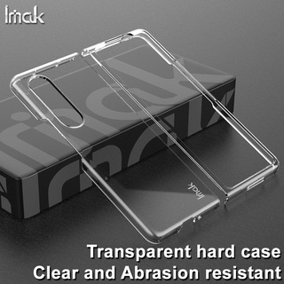 Original Imak Samsung Galaxy Z Fold3 5G Phone Casing Galaxy Z Fold 3 5g Crystal Transparent Hard PC Case Clear Plastic UP + Down Cover