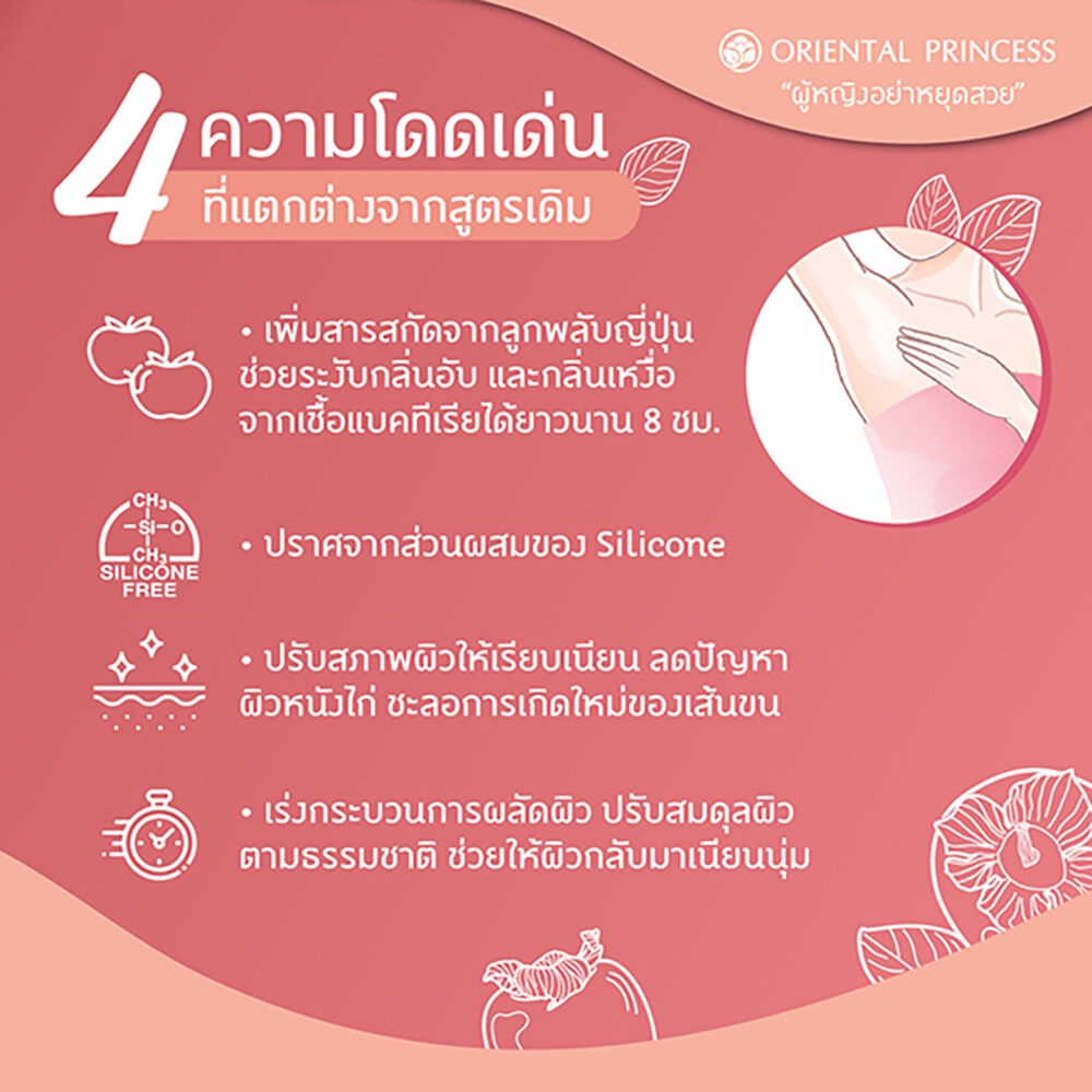 ข้อมูลเกี่ยวกับ Oriental Princess Underarm Care Pure White Secret Cream Enriched Formula โอเรียนทอล พรื้นเซส ครีมดูแลผิวใต้วงแขน.