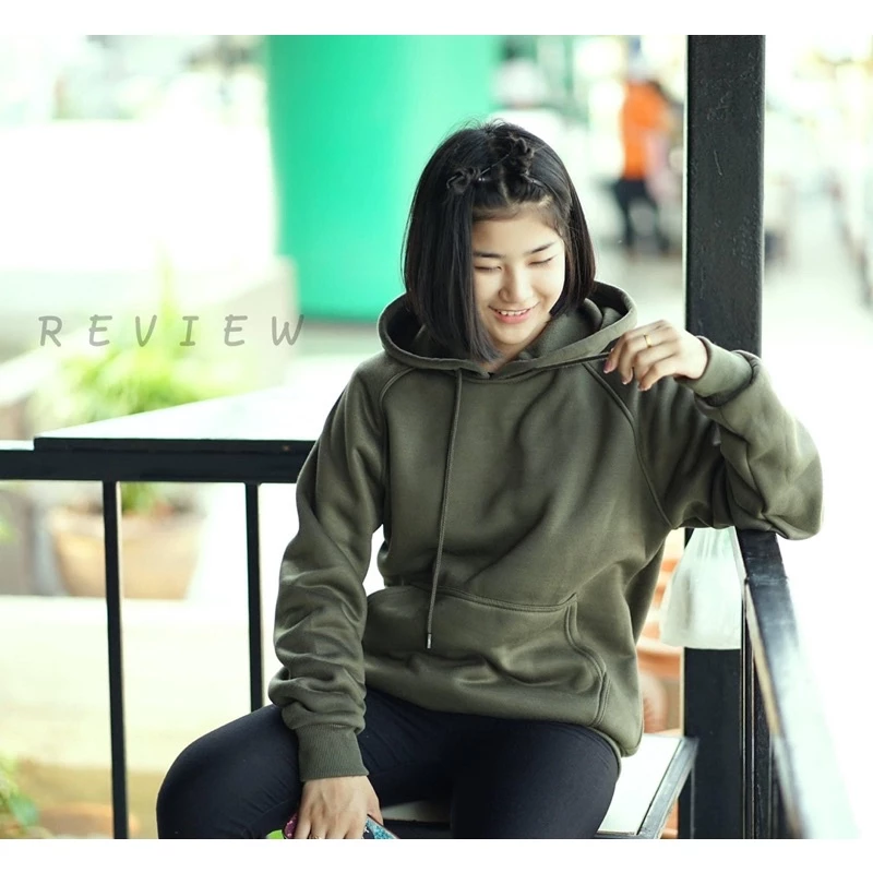 เสื้อคลุมกันหนาวแขนยาวมีฮู้ด สีเขียวขี้ม้า ไซส์ยุโรป เกรดส่งนอก ผ้าหนา ใส่ได้ทั้งชายและหญิง https://wayoza.com