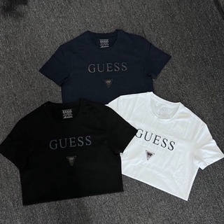 [S-5XL] Guess เสื้อยืดแขนสั้น ผ้าฝ้าย พิมพ์ลาย แฟชั่นฤดูร้อน สําหรับผู้ชาย และผู้หญิง