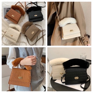 👝พร้อมส่ง!!🇹🇭/B8/กระเป๋าถือCrossbodyได้ เรียบหรู เก๋ๆสไตล์เกาหลี มี3สี