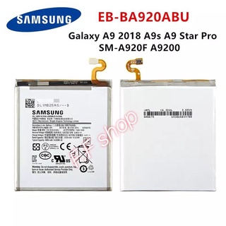 แบตเตอรี่ แท้ Samsung Galaxy A9 2018 / A9S / A9 Star Pro A9200 SM-A920F EB-BA920ABU 3800mAh ประกัน 3 เดือน