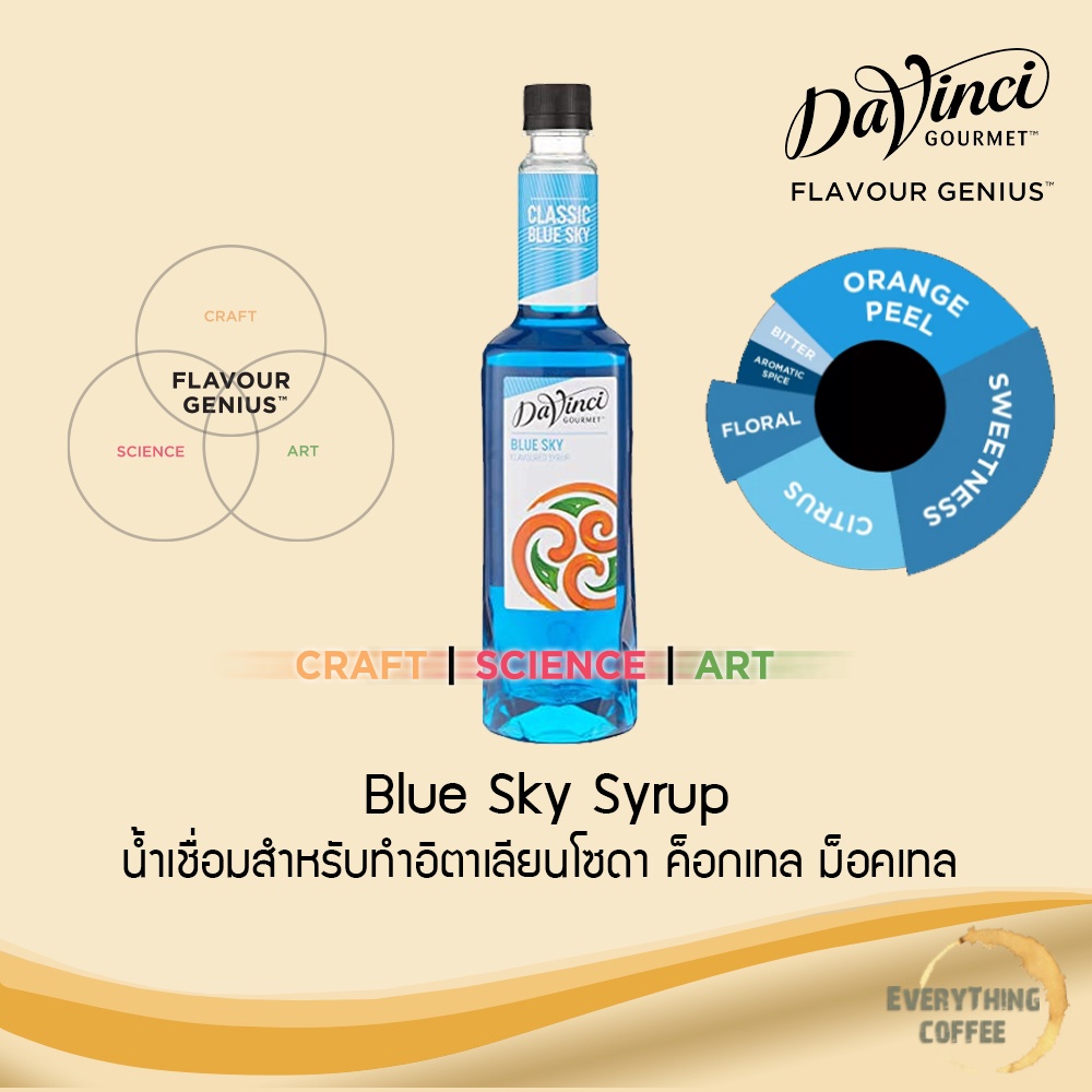 davinci-blue-sky-syrup-750ml-น้ำเชื่อมสำหรับอิตาเลียนโซดา-ค็อกเทล-ม็อคเทล