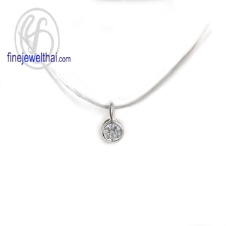 Finejewelthai-จี้-เพชร-จี้เพชร-เพชรพรีเมียม-Diamond-CZ-Silver-Pendant-P1084cz00e (เลือกสีตัวเรือนได้)