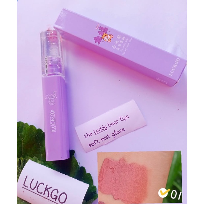 ลิป the teddy bear lips soft mist glaze LUCKGO 2 กรัม Shopee Thailand