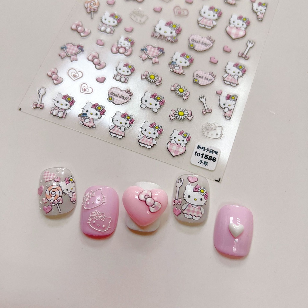 coral-sea-สติกเกอร์-ลาย-hello-kitty-sanrio-สําหรับตกแต่งเล็บ