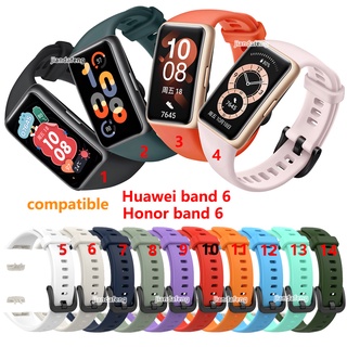 ภาพขนาดย่อของภาพหน้าปกสินค้าสายรัดข้อมือซิลิโคนกีฬาสำหรับ Huawei Band 6 Honor Band 6 จากร้าน jiandafeng.th บน Shopee