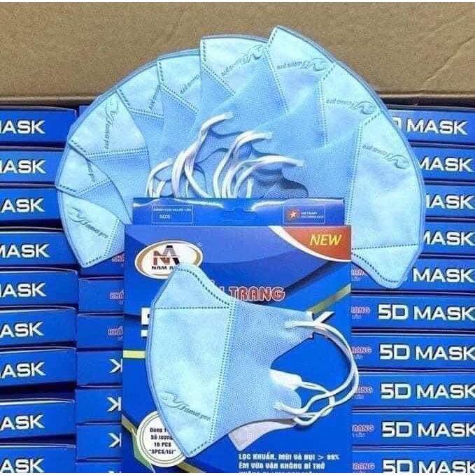 หน้ากากอนามัย-5d-famaproสีฟ้า-ผู้ใหญ่-บรรจุ-1ช่อง-10ชิ้น-สินค้ามีพร้อมส่งทุกวัน