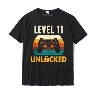 เสื้อผ้าผชHensewts Shop Level 11 เสื้อยืดลําลอง ผ้าฝ้าย แขนสั้น พิมพ์ลายเกมเมอร์ ปล็อกแล้ว ของขวัญวันเกิด สําหรับผู้ชาย