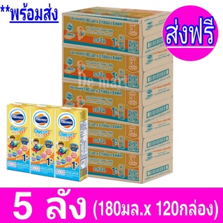 [ส่งฟรี] x5ลัง โฟร์โมสต์ โอเมก้า 369 โกลด์ 1 พลัส Foremost Omega Gold 1+Plus UHT 180 มล. รสจืด - ขายยกลัง (x5 ลัง)