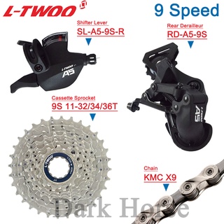 Ltwoo A5 1x9S Groupset 9 Speed Shifter (พร้อมหน้าจอ Speed) - ตีนผี 11-32T 34T 36T KMC X9 อะไหล่อุปกรณ์เสริม สําหรับจักรยานเสือภูเขา