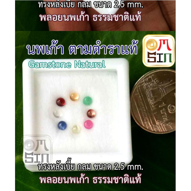 a069-พลอยนพเก้า-ตามตำรา-8-เม็ดขาดเพชร-1-เม็ด-2-5-2-5-มิล-กลม-หลังเบี้ย-ธรรมชาติแท้100