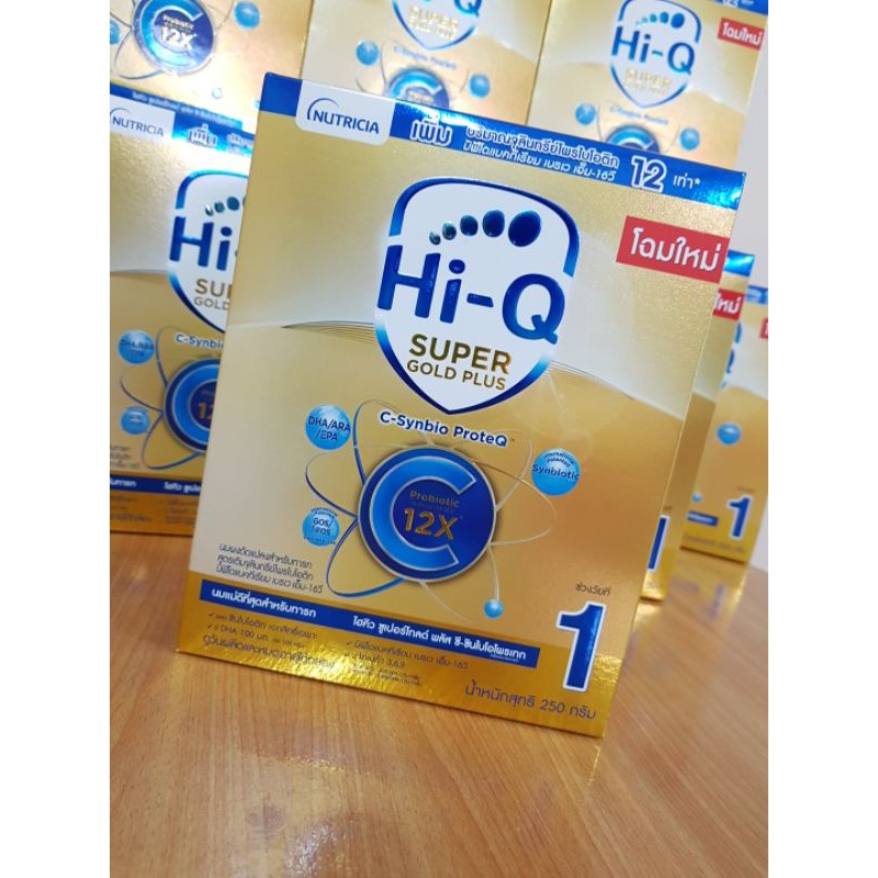 รูปภาพสินค้าแรกของนมผง ไฮคิว ซุเปอร์โกลด์ พลัส ซี Hi-Q SUPER GOLD PLUS C-Synbio ProteQ สูตร 1 ขนาด 250 กรัม โฉมใหม่