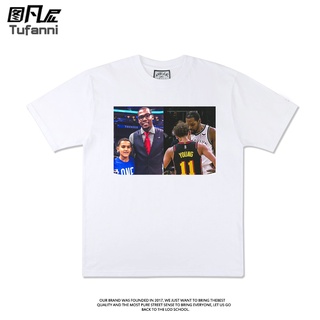 ผ้าฝ้าย 100%COTTONเสื้อยืด พิมพ์ลายบาสเก็ตบอล Trey Yang Kevin kd Durant สไตล์ยุโรป อเมริกัน สําหรับฝึกบาสเก็ตบอล เสื้อยื