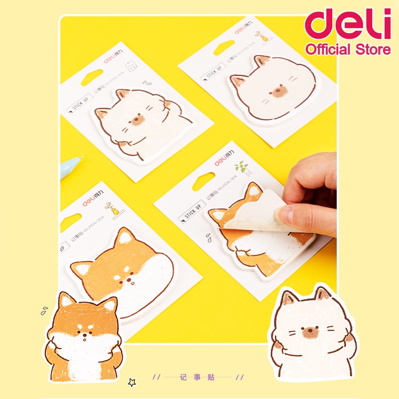 deli-21534-sticky-notes-กระดาษโน๊ตกาว-แบบพกพา-30-แผ่น-ขนาด-110x80mm-คละลาย-1-ชิ้น-กระดาษโน๊ต-เครื่องเขียน-โพสท์อิท