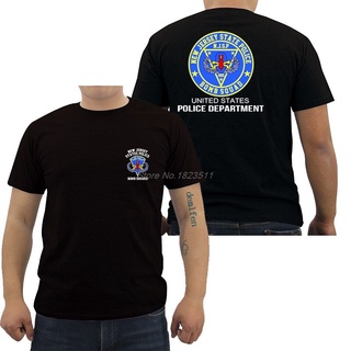 เสื้อยืด พิมพ์ลายตํารวจ Jersey State Police Squard 2 Sides สไตล์ฮาราจูกุ สตรีท สําหรับผู้ชาย