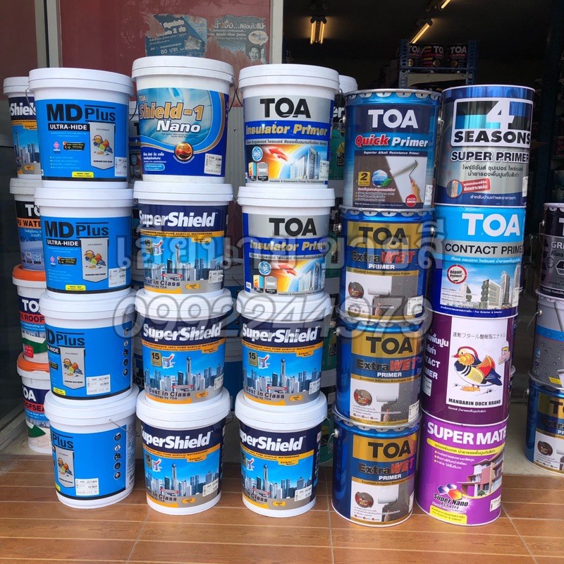 สีทาบ้านTOA (18ลิตร) สีทารองพื้นปูนเก่า-ปูนใหม่ ราคาถูก | Shopee Thailand