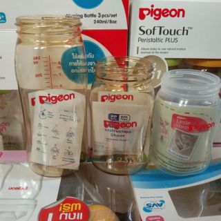 ภาพขนาดย่อของภาพหน้าปกสินค้าขายขวดเปล่า pigeon คอกว้างแท้100% มีขนาด 5/8 oz. จากร้าน ppp..mom.and.kids บน Shopee