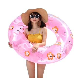Float Me Summer ห่วงยางใส ลายฟลามิงโก้ Inflatable Flamingo Translucent Pool Float