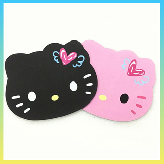 แผ่นรองเมาส์ ซิลิโคนนิ่ม ลาย Hello KITTY สําหรับเด็กผู้หญิง คอมพิวเตอร์ เกม สํานักงาน