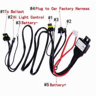 1 ชิ้นหลอดไฟซีนอน For HID H4 H13 9007 ลวด Harenss ซ็อกเก็ตเชื่อมต่อกล้องส่องทางไกลโคมไฟควบคุมสายกลุ่มเปลี่ยนลำแสง 5500