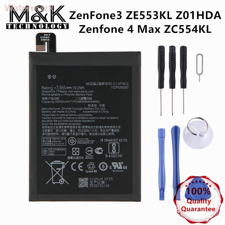 แบตเตอรี่-c11p1612-สำหรับ-asus-zenfone3-ze553kl-z01hda-ซูม-s-zenfone-4-max-zc554kl-แบตเตอรี่