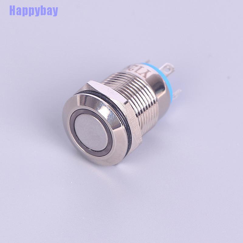 happybay-ปุ่มกดสวิตช์ไฟ-led-โลหะ-สีดํา-12-มม